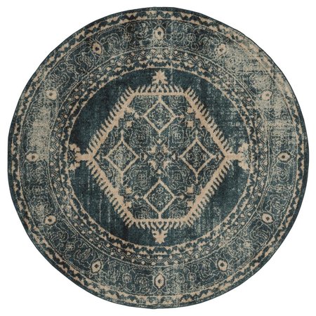 UNITED WEAVERS OF AMERICA 7 ft. 10 in. Marrakesh Malek Cerulean Round Rug 3801 30362 88R